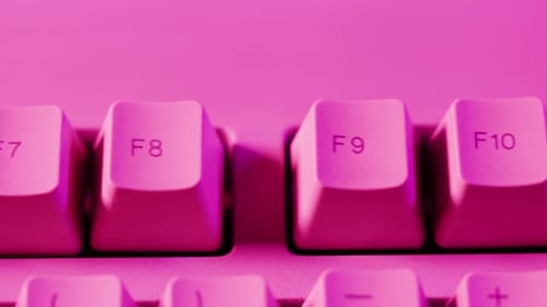Old Retro Keyboard Closeup