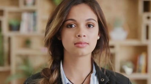 Beautiful Young Woman Close Up Portrait
