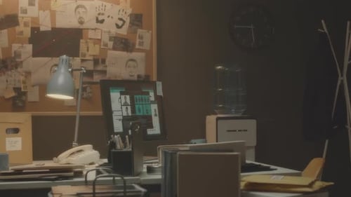 Office of Detective at Night