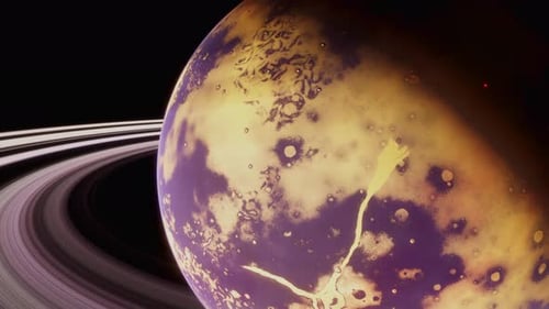 Uhd Close Up Of Saturn And Its Iconic Rings