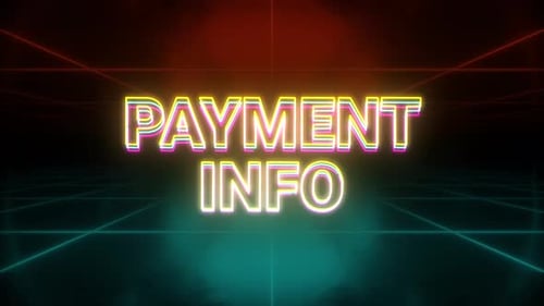 Payment Methods Animation Retro Background