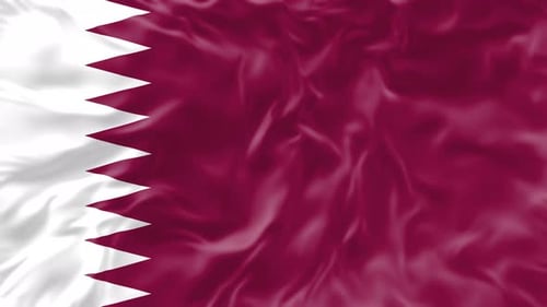 Waving Qatar National Flag Animation