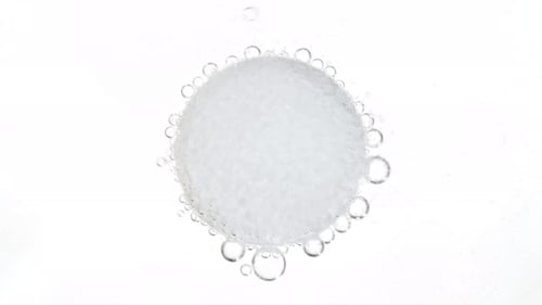 Abstract Sphere Covered in Bubbles Floating in Liquid