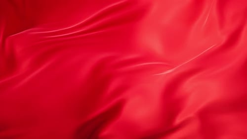 Abstract Red Silk Fabric Fluid Motion Loop Background