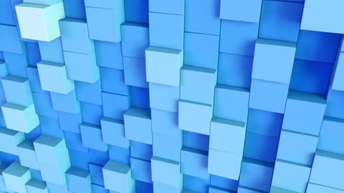 Minimalistic Cube Pattern Background Blue