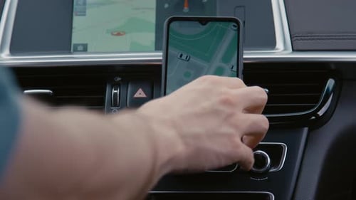 Cell Phone Navigation System in Vehicle Interior