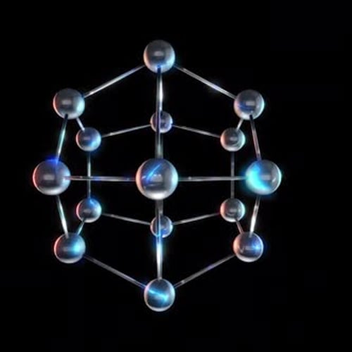 Chrome Spinning 3D Subatomare Struktur