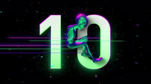 Alien Psychedelic Countdown Nummer 10