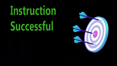 The Arrow Touches The Target And Text Appears Alpha Channel