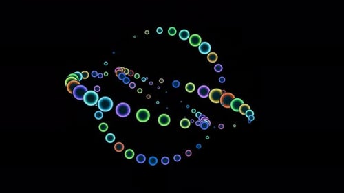 Motif lumineux de ballons au néon