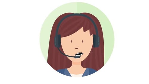 Woman Answering Questions in Customer Service Call