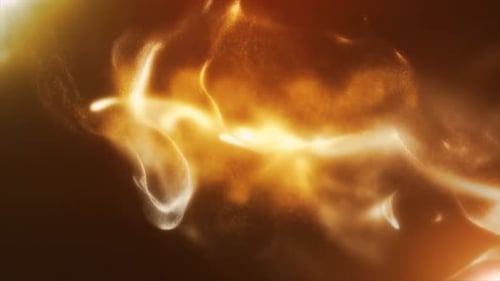 Golden Abstract Particle Flow Background Animation