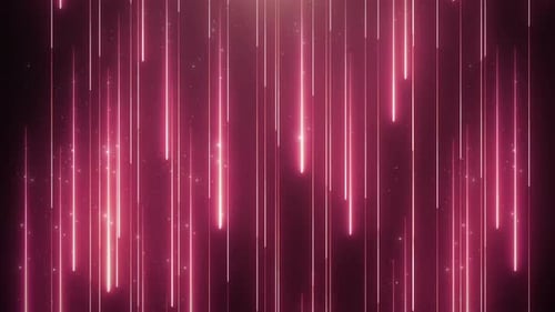 Abstract Falling Pink Glowing Particles Background