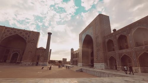 Time Lapse Registan On Sunset (Cinematic)