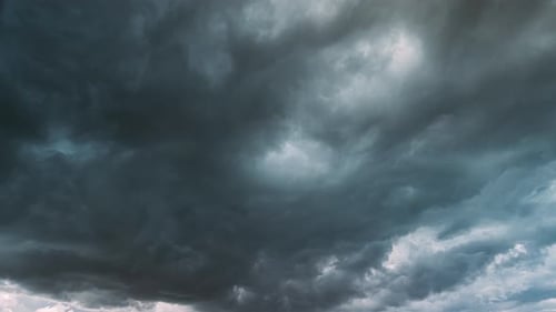 Rain Heavy Clouds Give Way To White Fluffy Clouds Timelapse Dark Blue Cloudy Rainy Sky Sky Natural