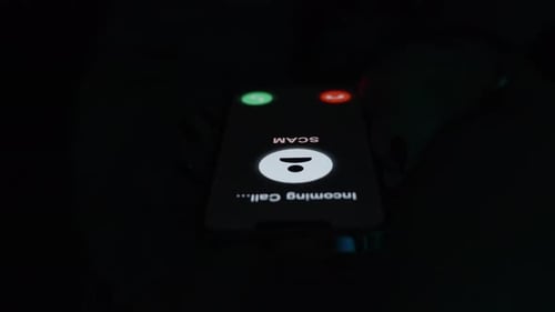 Incoming Scam Call to Cell Phone at Night
