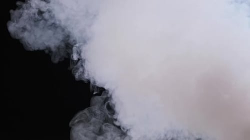 Smoke on a Black Background in Slow Motion