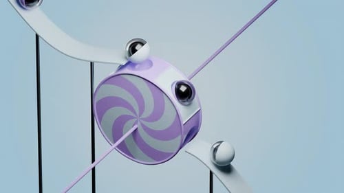 Marbles Path 3D Loop Animation