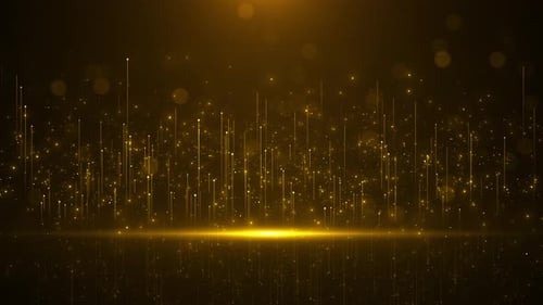 Hermosa luz de partículas doradas premios de luz de partículas de escenario, premios de luz de partículas, fondo de escenario