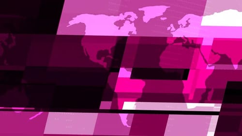 Dynamic World Map Broadcast Intro with Geometric Glitch Effects