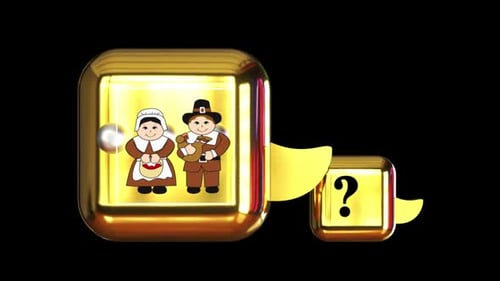 Animated 3D Metallic Icons Rotating and Changing Color