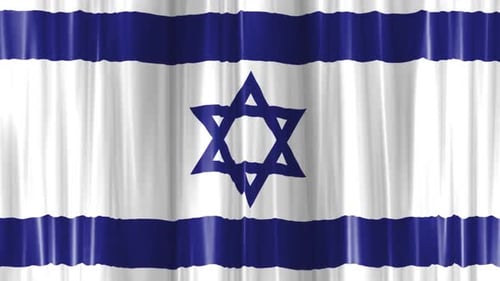 Realistic Waving Flag of Israel