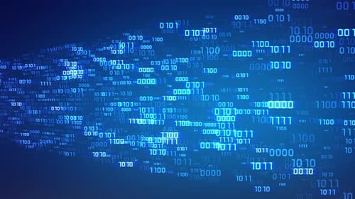 Digital binary data, streaming code background