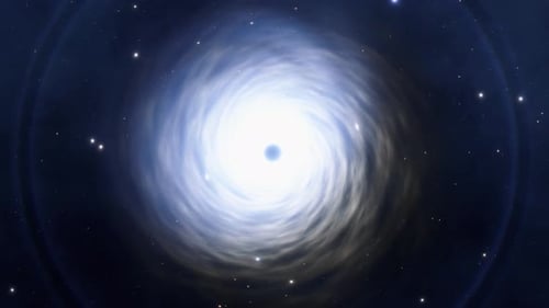 Futuristic Galaxy Swirl Expanding Starfield Background