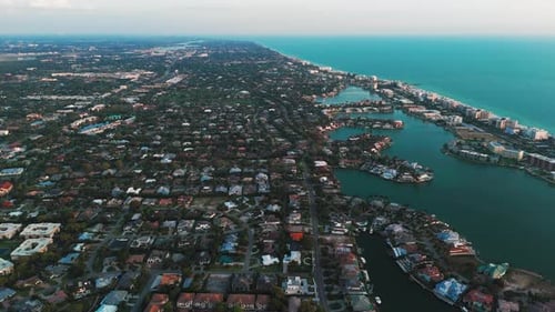 Residential Homes in Naples Florida Suburbs Real Estate Aerial Shot