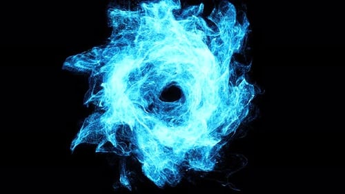 Blue Glowing Energy Vortex Abstract Reveal