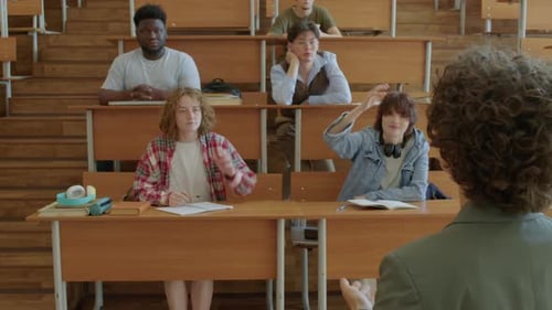 Lecturer Working With College Students