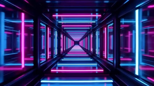 Neon Vaporwave Speed Tunnel