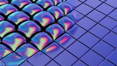 Holographic Tiled Surface with Spherical Distortions