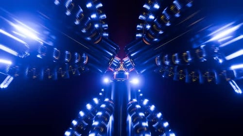 Colorful Neon Animation with Rhythmic Pulses for VJ and Party Backdrops