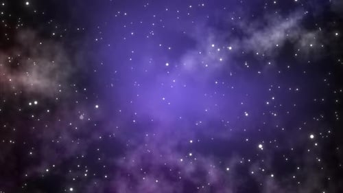 Animated Flying Stars and Nebula Cosmic Background