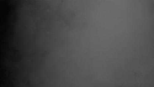 Abstract Gray Smoke Rising on Black Background