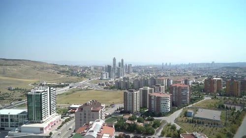 Aerial City View and Buildings 4K