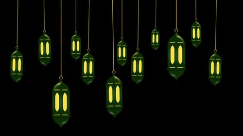 Animated Hanging Lanterns Loop for Ramadan and Eid Celebrations