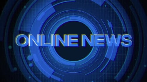 Online News On Futuristic Cyberspace Background Technology