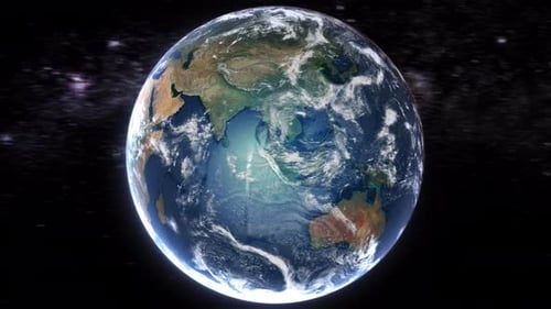 Realistic Earth From Space Zoom In Clouds Ghana