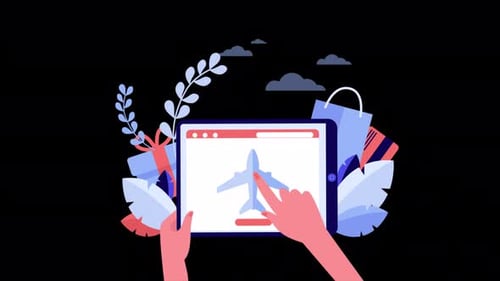 Get Travel Tickets With Internet Alpha Channel 4K