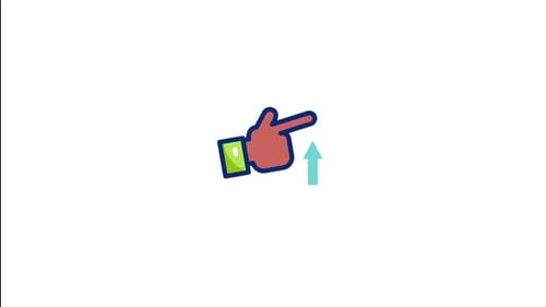 Animated Social Media Like and Upvote Flat Icons