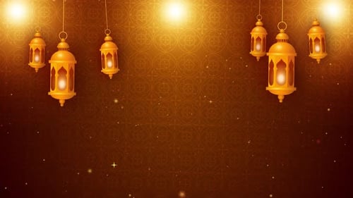 Elegant Ramadan Lanterns Festive Background Loop