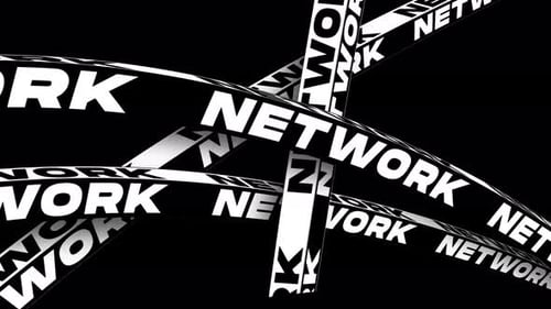 Dynamic Network Text Ribbons Kinetic Typography Animation