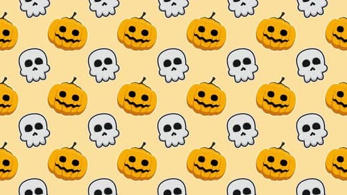 Halloween 2D Background Seamless Pattern 4K