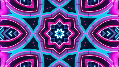 Vidéo d'arrière-plan de la boucle abstraite numérique Kaleidoscope Motion