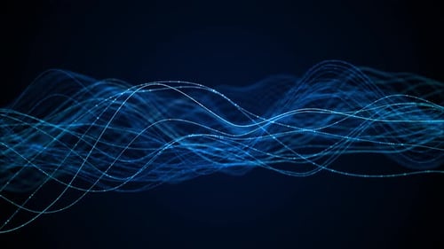 Ai Cyber Big Data Flow Particles Bokeh Digital Neural Network Concept of Artificial Intelligence