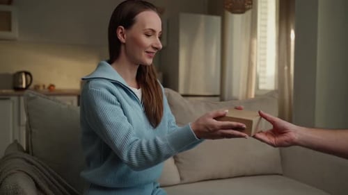 Woman Receives a Special Delivery Gift at Home