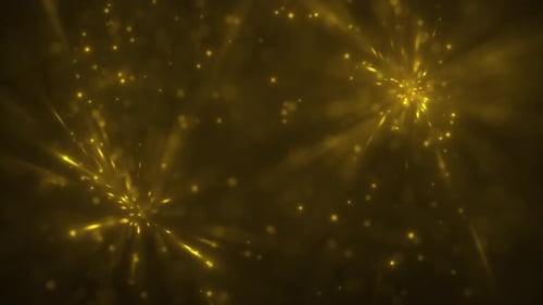Abstract Shimmering Golden Light Particles Background
