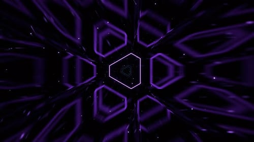 Purple And Turquoise Futuristic Mystical Flashing Cyber Tunnel Background Vj Loop In 4K